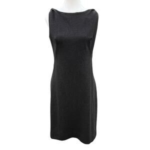 MM LaFleur Womens 12 Lydia Twist‎ Strap Ponte Sleeveless Sheath Dress Gray